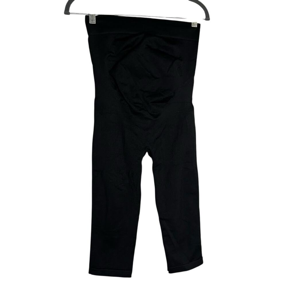 Blanqi Black Maternity Pregnancy Cropped Shaper Leggings Size Medium